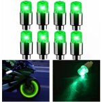 Syzplnwy lot de 8 bouchons de valve de pneu led phosphorescents avec lumi�re clignotante pour voitures, ...