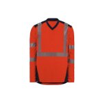 T2s - t - shirt manches longues haute visibilit� bali rouge / marine - 2xl