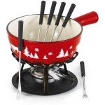 Table et cook - set a fondue rouge alpestre 24cm