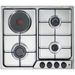 Table de cuisson encastrable en acier inoxydable de'longhi ffi 36 er 58 cm combi 4 feux Table de cuisson encastrable en acier inoxydable de'longhi ffi 36 er 58 cm combi 4 feux