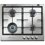 Table de cuisson à gaz 4 feux whirlpool gmr6422ixl 60 cm acier Table de cuisson à gaz 4 feux whirlpool gmr6422ixl 60 cm acier