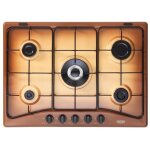 Table de cuisson � gaz 5 feux delonghi ytf57asv 70 cm marron