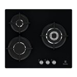 Electrolux - table de cuisson gaz 56cm 3 feux noir egt6633nok
