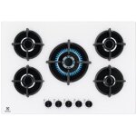 Table de cuisson  gaz encastrable 5 feux electrolux egg75372w blanc