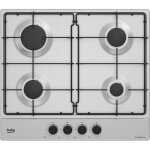 Table de cuisson � gaz encastrable beko hiag64223sxe 4 br�leurs en acier inoxydable