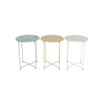 Table de jardin ronde en m�tal indigo 46 x 62 cm