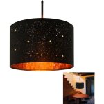 Table � manger suspension moderne - 38cm suspension en or noir lampe de table � manger �toile tissu abat ...