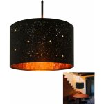 Table à manger suspension moderne - 38cm suspension en or noir lampe de table à manger étoile tissu abat ... Table à manger suspension moderne - 38cm suspension en or noir lampe de table à manger étoile tissu abat ...