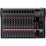 Table de mixage audio portable bluetooth, table de mixage 12 bandes avec interface audio usb, table de ...
