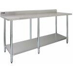 Table de pr�paration en inox 210cm cuisine restaurant cantine surface plan de travail pour aliments [hauteur ...