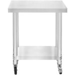 Table de travail pr�paration professionelle cuisine en inox - 60cm x 30cm x 80cm - plan de pr�paration ...