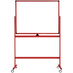 Tableau blanc mobile - double face et magntique - 100 x 150 cm - rouge