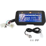 Tableau de bord lcd moto ajustable avec jauge temp�rature eau et carburant - 6 vitesses - 12000 tr / ...