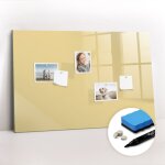Tableau magn�tique, panneau d'affichage, pense - b�te, impression sur verre ? 90 cm x 60 cm - cr�meux ...