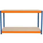 Tabli ajustable � 2 niveaux s - rax, plan de travail en bois agglom�r� robuste, capacit� 300kg, bricolage ...