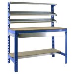Simonrack - simon rack - kit etabli 1440x900x600mm charge 400kg - simonwork bt - 1 box 900 bleu / bois ...