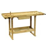 Helloshop26 - tabli de travail banc de rabotage aménagement atelier outils 145 x 86 cm bois Helloshop26 - tabli de travail banc de rabotage aménagement atelier outils 145 x 86 cm bois