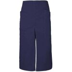 Tablier long avec ouverture et poches velilla bleu marine unique