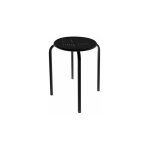 Tabouret en acier noir perel