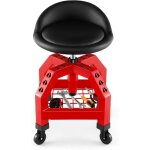 Tabouret d'atelier � 4 roulettes, tabouret servant avec hauteur r�glable 67 - 80cm & plateau � outils, ...