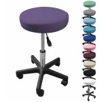 Tabouret d'atelier rond  roulettes rglable en hauteur de 43. 5  60. 5 cm et pivotable  360 - violet ...