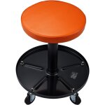 Tabouret de m�canicien, si�ge de garage rampant pneumatique roulant 250 lbs, hauteur r�glable 22 in - ...