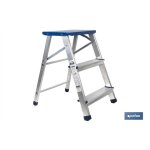 Tabouret pliant de 3 marches mat�riau: aluminium charge maximale de 150 kilos
