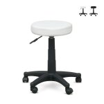 Tabouret � roulette pour esth�ticienne oculiste tatoueur speedy - blanc