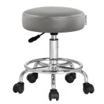 Tabouret  roulettes sige rembourr pivotant 360 hauteur rglable noir blanc gris