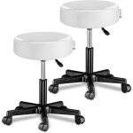 Tabouret si�ge r�glable en hauteur pivotable 360� plusieurs couleurs au choix set de 2 blanc
