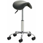 Tabouret de travail avec roulette en synth�tique gris tabo10012