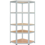 Tag�re d'angle charges lourdes en m�tal 5 plateaux - 875 kg - etag�re de coin - montage facile systeme ...