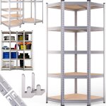 Monzana - tagre charge lourde 180x70x40cm 5 plateaux max. 875 kg tagre d'angle garage