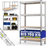 Tag�re charge lourde 4 / 5 niveaux �tag�re m�tallique modulable meuble de rangement garage atelier cave ...
