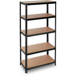 Tagère charge lourde, meuble 5 étages à clip, cave charge 875 kg, garage, 180x90x45 cm, acier, noir - ... Tagère charge lourde, meuble 5 étages à clip, cave charge 875 kg, garage, 180x90x45 cm, acier, noir - ...
