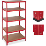 Tagère charge lourde, meuble rangement à clip, cave charge 1325 kg, garage, 180x90x60 cm, métal, mdf, ... Tagère charge lourde, meuble rangement à clip, cave charge 1325 kg, garage, 180x90x60 cm, métal, mdf, ...