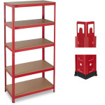 Tagère charge lourde, meuble de rangement à clip, cave charge 875 kg, garage, 180x90x45 cm, acier, mdf, ... Tagère charge lourde, meuble de rangement à clip, cave charge 875 kg, garage, 180x90x45 cm, acier, mdf, ...