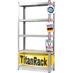 Tag�re pour charge lourde meuble de rangement grizzly 5 �tages (agglom�r�) plaqu� en zinc 150 x 75 x ...