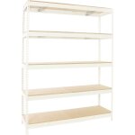 Tag�re industrielle, 2000x2400x900 mm, 5 niveaux en bois, 400 kg capacit� de charge et point de flexion, ...