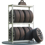 Tagère à pneus 3 niveaux max. 795kg support pour 8 roues stockage rangement garage 180x120x40cm rayonnage ... Tagère à pneus 3 niveaux max. 795kg support pour 8 roues stockage rangement garage 180x120x40cm rayonnage ...
