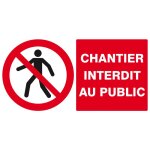 Chantier interdit au public 330x200mm taliaplast 621209