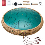 Tambour � langue en acier, 14 en 15 notes, r� majeur, pour jardin, avec maillets et sac, vert - mophorn ...