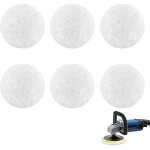 Tampon de polissage en laine d'agneau, 6x 125mm feutre de laine tampon de polissage roues de polissage ...