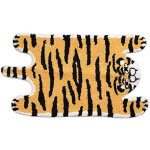 Tapis de bain en forme de tigre mignon - absorption d'eau et antid�rapant