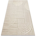 Tapis balance 1918 taupe - g�om�trique, structurel, glamour beige 200x290 cm