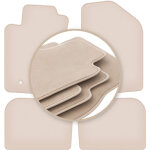 Tapis beiges premium pour : toyota avensis ii t25 break, liftback, berline 2003 - 2009