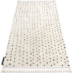 Rugsx - tapis berber syla b752 points crme franges berbre marocain shaggy beige 80x150 cm
