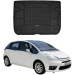 Tapis de coffre 3d tpe premium compatible avec citroen c4 picasso 2006 - 2013 bac de protection de coffre ...