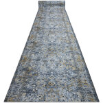 Tapis de couloir antid�rapant lotus nomad 29671 ornement gris lavable 60cm grey 60x600 cm