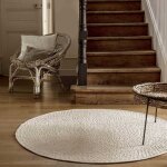 Tapis crochet coloris ivoire forme ronde - 2 tailles dispo